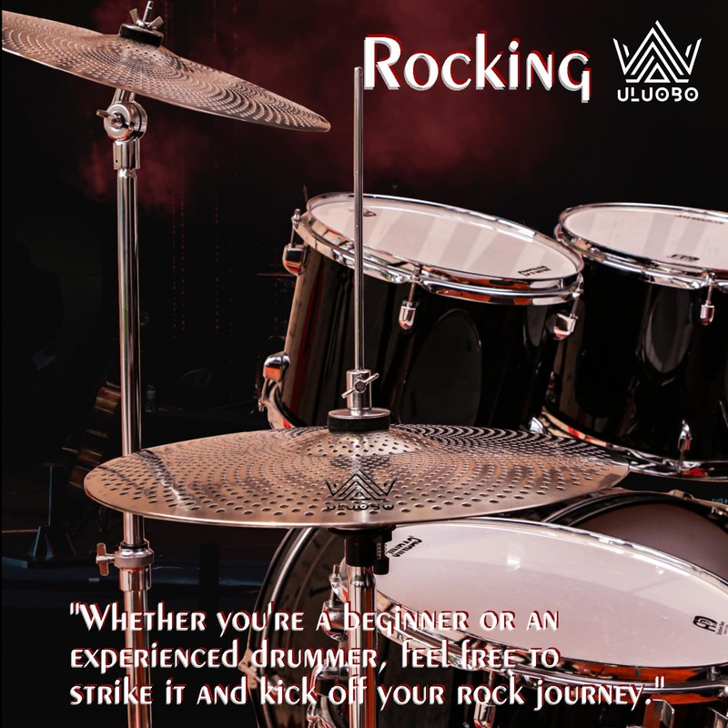 Low Volume Cymbal Pack 6 Pieces, Silent Cymbals, Quiet Cymbals