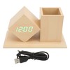 Pen Holder Alarm Clock Pen Holder Design Green Light Temperature