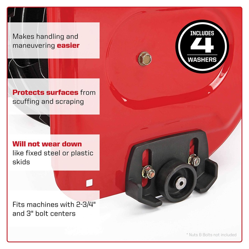 Arnold 490-241-0038 Rolling Skid Shoes Wheel, Black