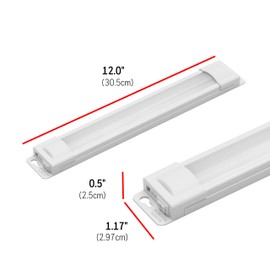 UltraPro 12 inch Plug-in Linkable Under Cabinet Lights, High/Low/Off, Warm White Light (2700K), LED Under Cabinet Lighting, Under Counter Lights for Kitchen, 44105