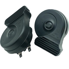 NEOGET Horns 12V Universal Loud Compact Thin Car Horn Kit Bass Deep Double Pitch for Auto Motorcycle Truck Bike Boat Upgrade