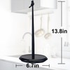 Black Paper Towel Holder Stand for Countertop with Solid Wood