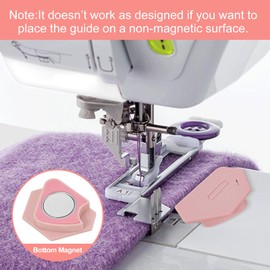 2Pcs Upgraded Magnetic Seam Guide for Sewing Machine with Scale, Suitable for Sewing Straight and Curves, Quilting Accessories Sewing Accessories for Most Magnet Sewing Machines- 2 Colors