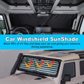 Front Windshield Sunshade for INEOS Grenadiers 2020-2025 Windshield Sun Shade Sun Visor UV Blocker Privacy Protector Custom Sunscreen Heatshield Keep Your Car Cooler Resilient & Expeditious1 (Grey)