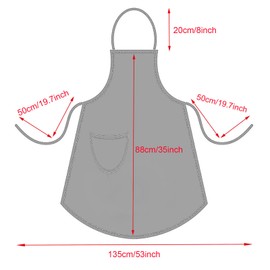 FAIRYGATE Ladies Aprons for Cooking Adjustable Bib Apron with Long Ties for Women Men Chef Kitchen Cooking A5944