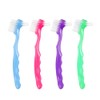 Pack of 4 Portable Denture Cleaning Brushes with Moderate Multilayer