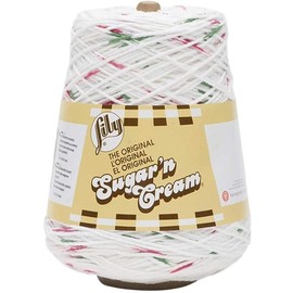 Lily Sugar n' Cream Holiday Cone Bundle 2-Pack 100% Cotton Medium 4 Worsted (Red, White, Green)