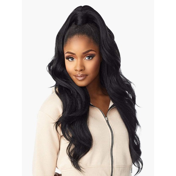Sensationnel INSTANT Updown halfwig Pony - Instant Weave Up and Down 4 style in 1 half wig pony drawstring - INSTANT UD 011 (1B)