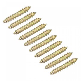 uxcell 4x11mm Hanger Bolts, 12pcs Double Ended Self-Tapping Thread Wood to Wood Dowel Screws for Wood Connecting