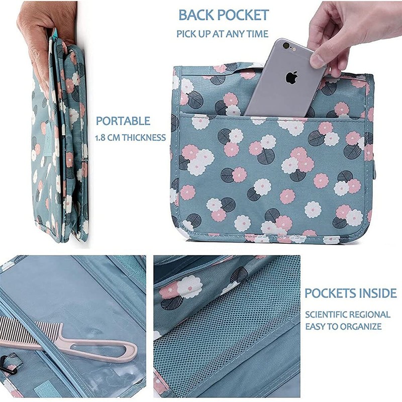 Trawila Travel Hanging Toiletry Bag Cosmetic Bag Makeup Organizers for