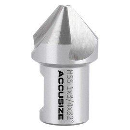 Accusize Industrial Tools 1'' Hss Countersink for Rota-Cutter, 3/4'' Weldon Shank for Magnetic Drilling Machine, 82 Deg, Ce82-0001
