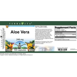 Aloe Vera - (3.2% Aloin (12.5 mg Aloin)) - 248 mg (100 Capsules, ZIN: 407335)