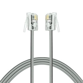 NECABLES Phone Cord 1ft Telephone Cord Phone Line Cord RJ11 6P4C Male to Male for Landline Phone and Fax - 1 Foot