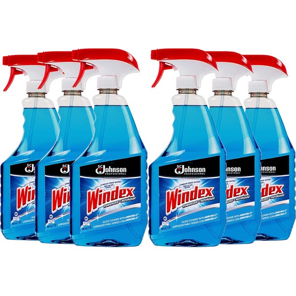 Windex Glass Cleaner with Ammonia-d, 32 Oz. Trigger Spray Bottle