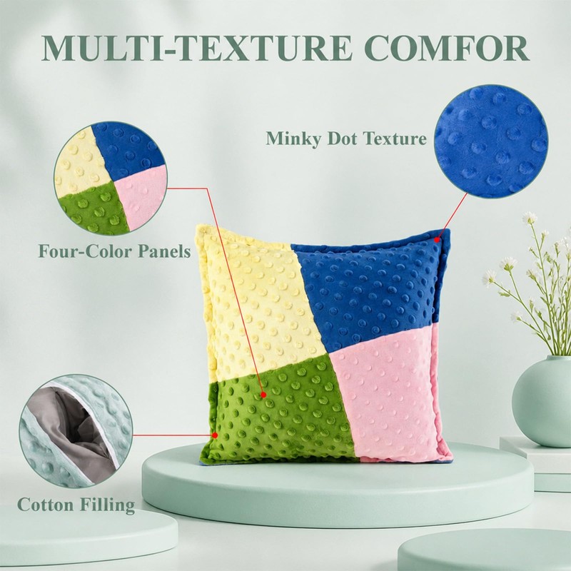 Vibrating Sensory Pillow,Soft Calming Pillow for Autism Anxiety