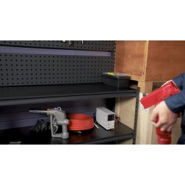 Fitnet 3/8" in x 50ft Auto-Rewind Air Hose Reel w/ Blow Gun, 300PSI Air Compressor Hose