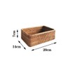 IMCCZONY Hand-Woven Wicker Basket Fruit, Tea and Bread Basket Rectangular