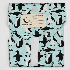 Re-Wrap-it the Wrapper, Re Wrap It Sandwich Bags, Penguins, No Waste Packaging, Eco Friendly, Reusable Food Wraps. Made In Scotland.