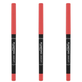 Catrice Plumping Lip Liner, No. 200, Pink, Moisturising, Long-Lasting, Matte, Colour-Intensive, Matte, Vegan, Waterproof, Oil-Free, Alcohol-Free, Pack of 3 (3 x 0.35 g)