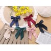 [Elerevyo] Women's Bowtie Solid Color Western Ribbon Pre-tied Bow Tie