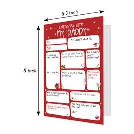 Christmas Gifts for Dad, Daddy Christmas Cards Gifts from Kids, Cute Questions& Answer Interview Christmas Gifts for Dad, Unique Christmas Gift ideas for Daddy, Fun Xmas Cards Gifts