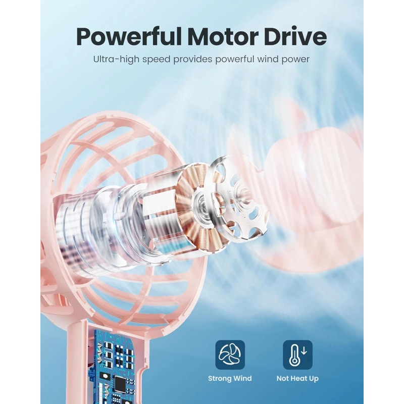 Mini Portable Fan, Small and Powerful, Cute Design 3 Speed