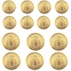 KENDANY 14 Pieces Metal Blazer Button Set - Eagle Badge