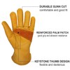 Medium(2 Pair)Leather Work Gloves for Gardening/Cutting/Construction/Motorcycle/Farm, Men & Women, Cowhide