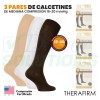 3 Pares De Calcetines De Compresión 15-20 Mmhg Therafirm
