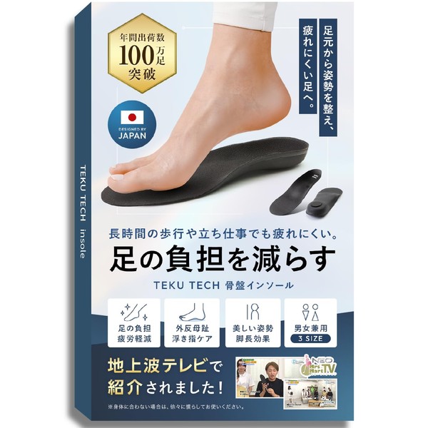 [Introduced by Terrestrial Waves] Pelvic Insole, Posture Support, Black, Shock