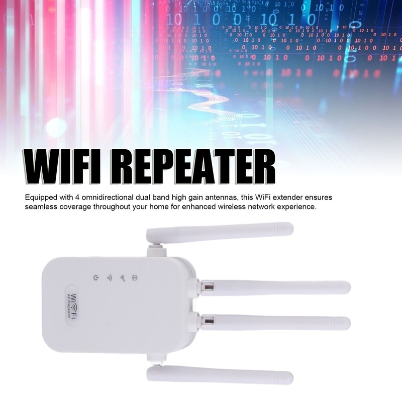 WiFi Extender 300Mbps 4 Antenna Strong Signal Transmission Efficient Heat