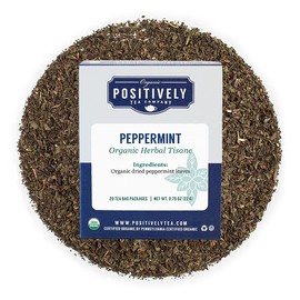 Organic Positively Tea Company, Peppermint Leaf Herbal Tea, Single-Serve Bags, 20 Count