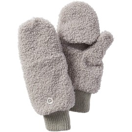 Hadley Wren womens Fuzzy Bunny Mittens, Gray, One Size