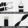 Newthinking 1M Adjustable Bungee Cords with Hooks, 4 Pack Black