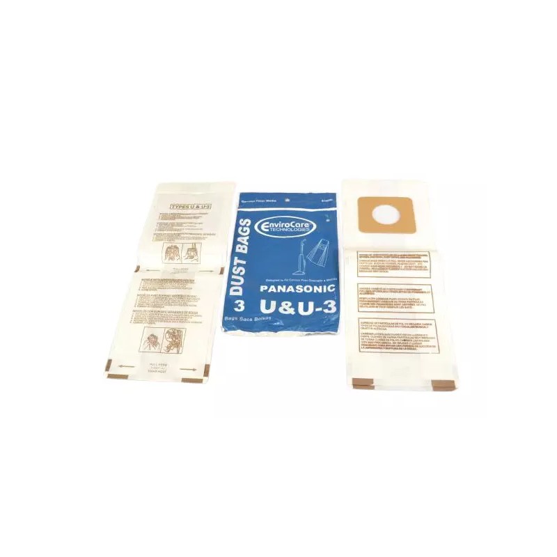 Panasonic U & U-3 Upright Vacuum Bags, 3 Pack