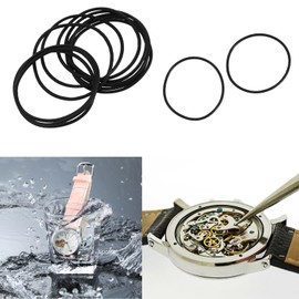eMagTech 750-Piece Rubber Watch Seal Set, O-Ring Watch Seals, Waterproof, Simple Sealing Washers Set, Accessories for Repairing Watches, Black, 0.7 mm