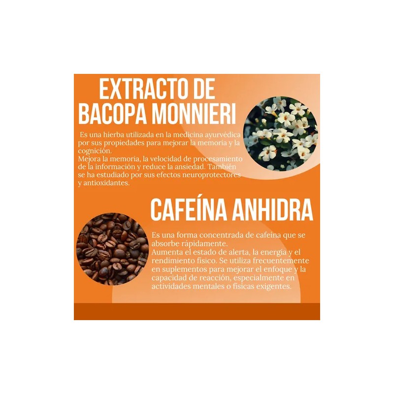 Suplemento Natural Focus 90 Cápsulas Para La Concentración