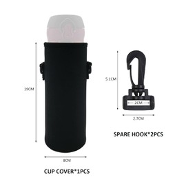 NINVVS 1 Piece of Water Bottle Carrier Cover Bag, with 2 Pieces of Strap Hooks, Thermos Cup Holder, Sports Water Cup Holder, Travel, Mountaineering, Office, Camping, for Thermos Cups.