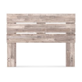 Signature Design by Ashley Neilsville Butcher Block Panel Headboard, Queen, Beige