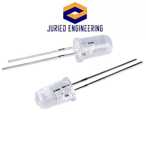 Juried Engineering, LLC 25 x White Clear LED 5mm Round
