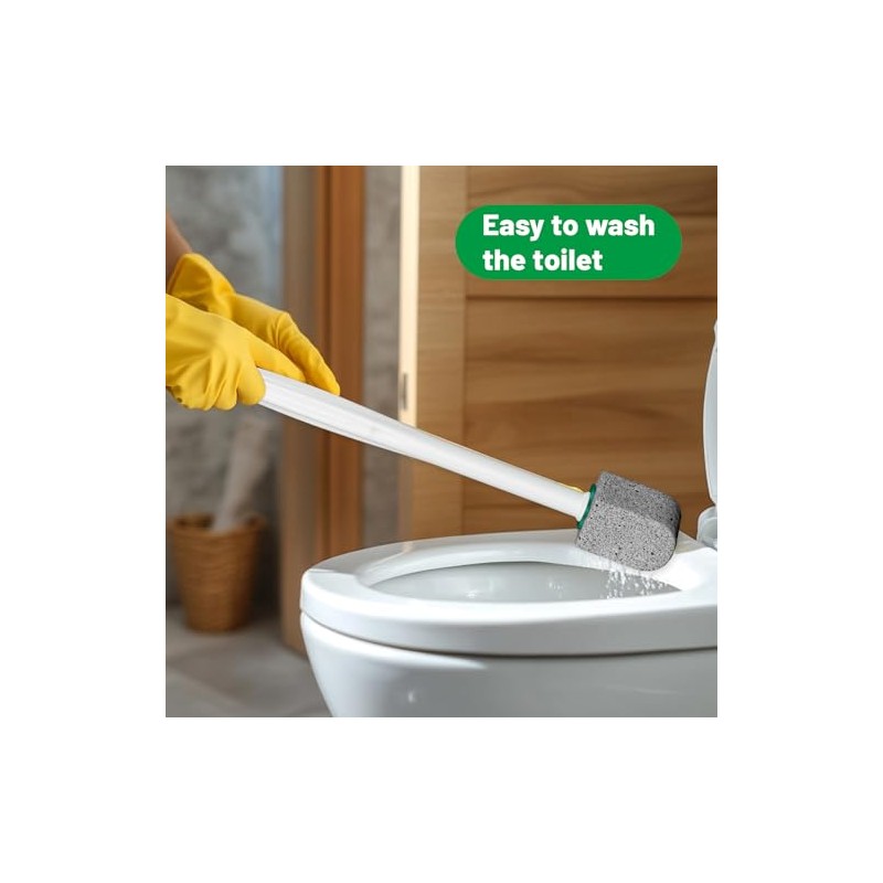 Pumice Stone Toilet Bowl Cleaner with Long Handle - 10