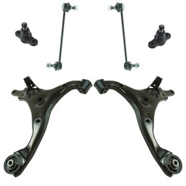 TRQ Front Suspension Kit Ball Joint Control Arm Sway Bar Stabilizer Link Compatible with 2006-2010 Kia Optima 2007-2010 Rondo