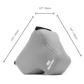 MegaGear MG1166 Ultra Light Neoprene Case with Carabiner for Panasonic Lumix DC-FZ82, FZ80, DC-FZ70, FZ72 Camera - Grey