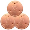 Mellbree 3-Pack Bird Bath Copper Disk, 0.6mm Reinforced 99.99% Pure