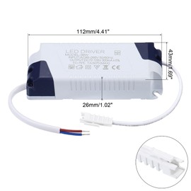 PATIKIL 36W 300mA LED Driver, AC 85-265V Output 72-126V DC Male Connector Constant Current Rectifier Transformer External Power Supply