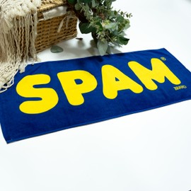 Spam Face Towel, White, Blue, Yellow, Women's, Men's, Local Okinawa, Limited, Casual T-Shirt, Coordinate Spamt (SPAM Logo)