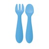 Nuby Silicone Easy Grip Fork & Spoon Set, 12+m in