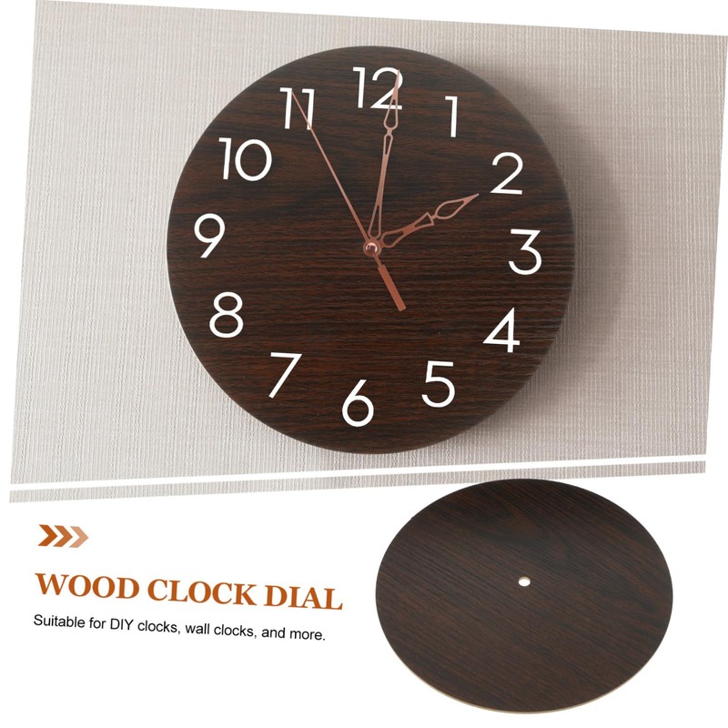 BIUDECO Wooden Clock Dial Replacement Round DIY Clock Part Sturdy