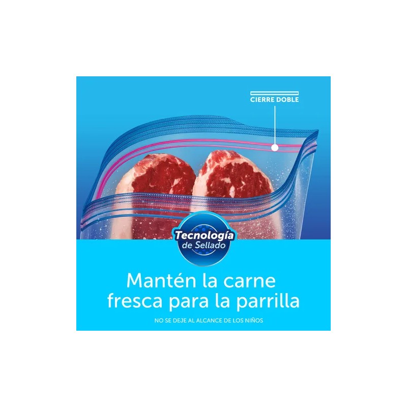 Ziploc Bolsa Reutilizable para Congelar Medianas 20 piezas
