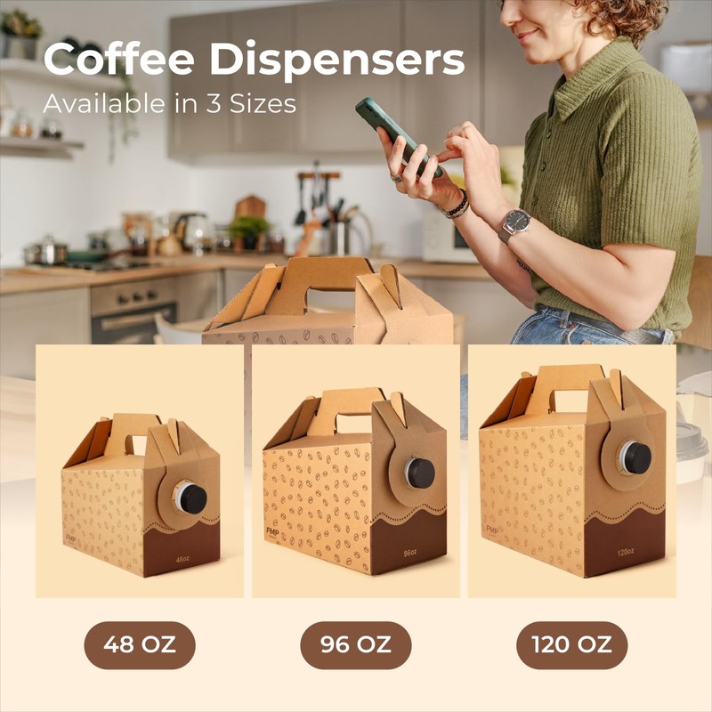 Fit Meal Prep 5 Pack 96 oz Disposable Coffee Dispensers